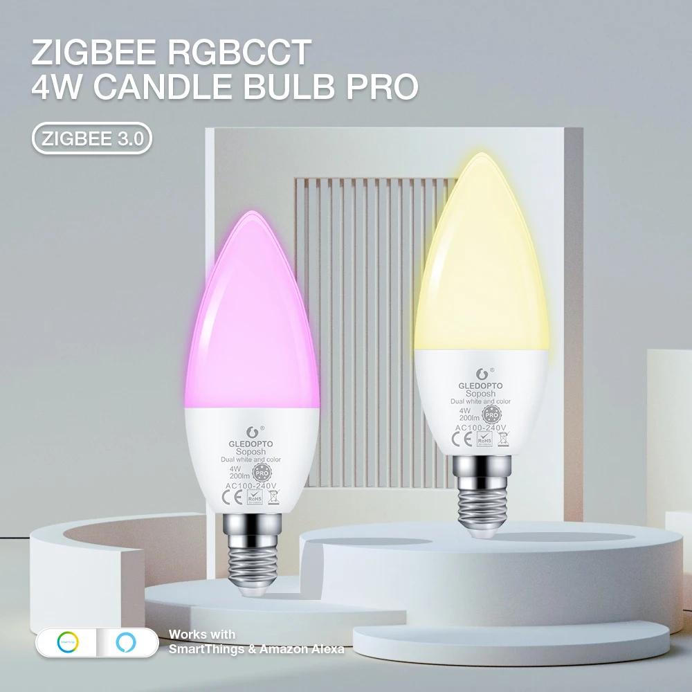 ZigBee-3.0 Gledopto RGB CCT LED ĵ  4W E12/E..
